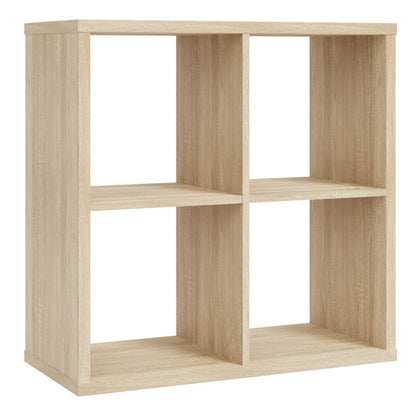 Driftstone Artisan Oak Wood 4 Cube Bookshelf Storage Unit