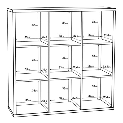 Mauro 3x3 Storage Unit in Matt White