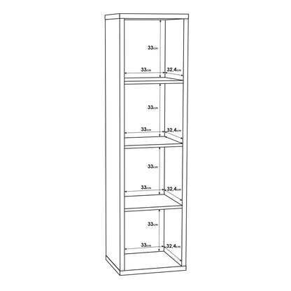 Shanghai Matt White 4x1 Storage Unit 4 Shelves
