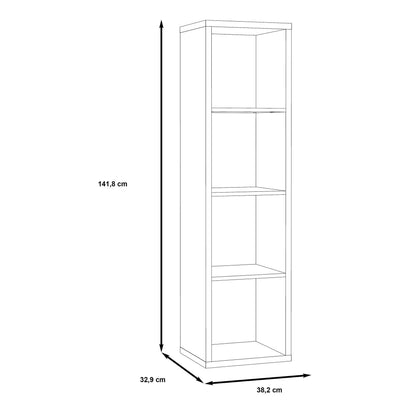 Shanghai Artisan Oak 4x1 Storage Unit 3 Shelves
