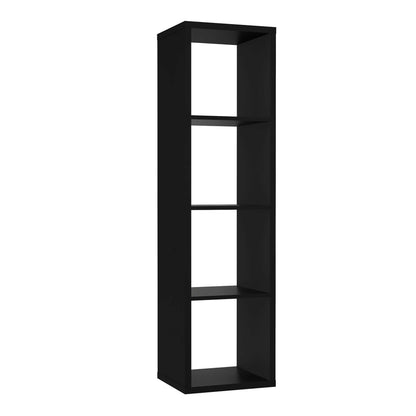 Shanghai Matt Black 4x1 Storage Unit 4 Shelves