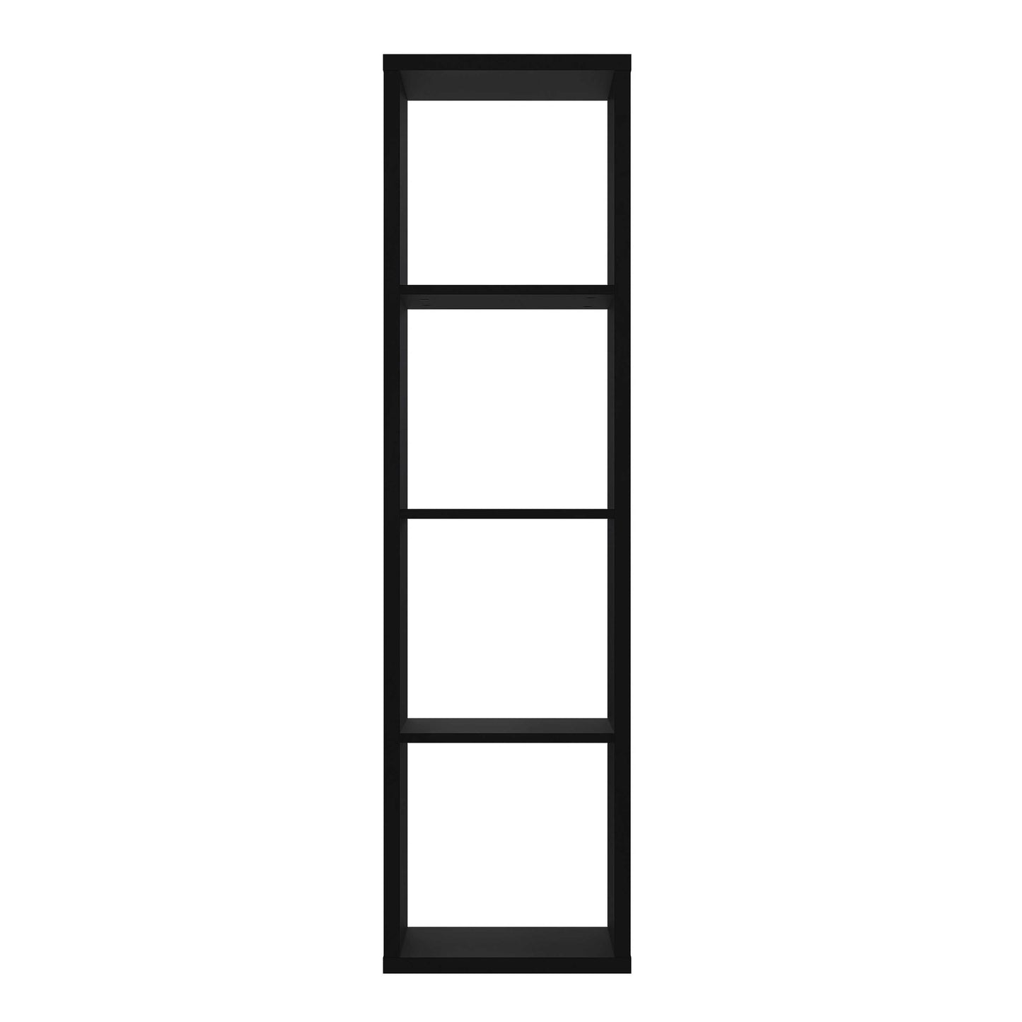 Shanghai Matt Black 4x1 Storage Unit 4 Shelves