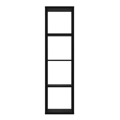 Shanghai Matt Black 4x1 Storage Unit 4 Shelves