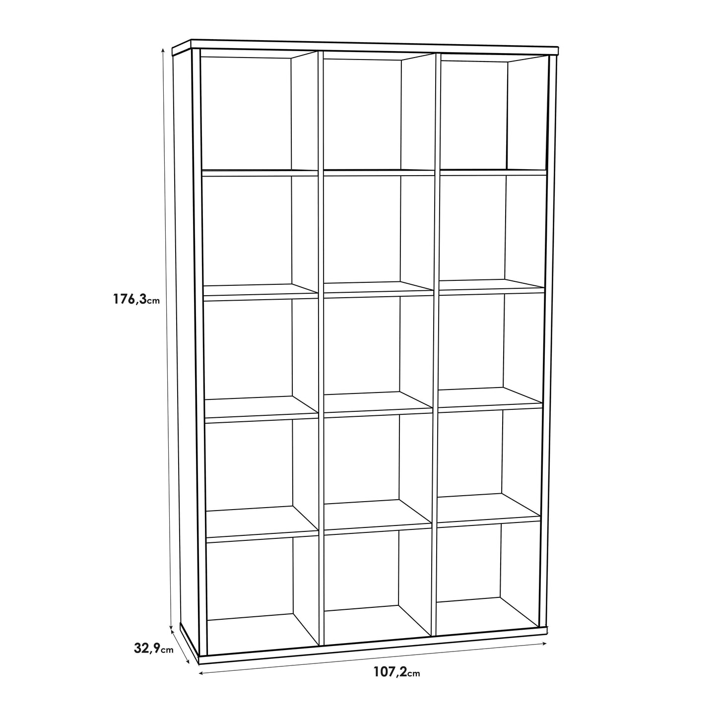 Shanghai Matt White 3x5 Storage Unit