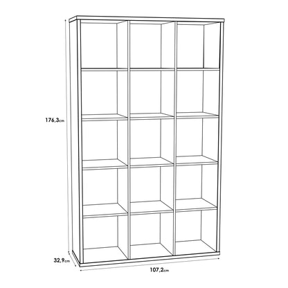 Shanghai Matt White 3x5 Storage Unit