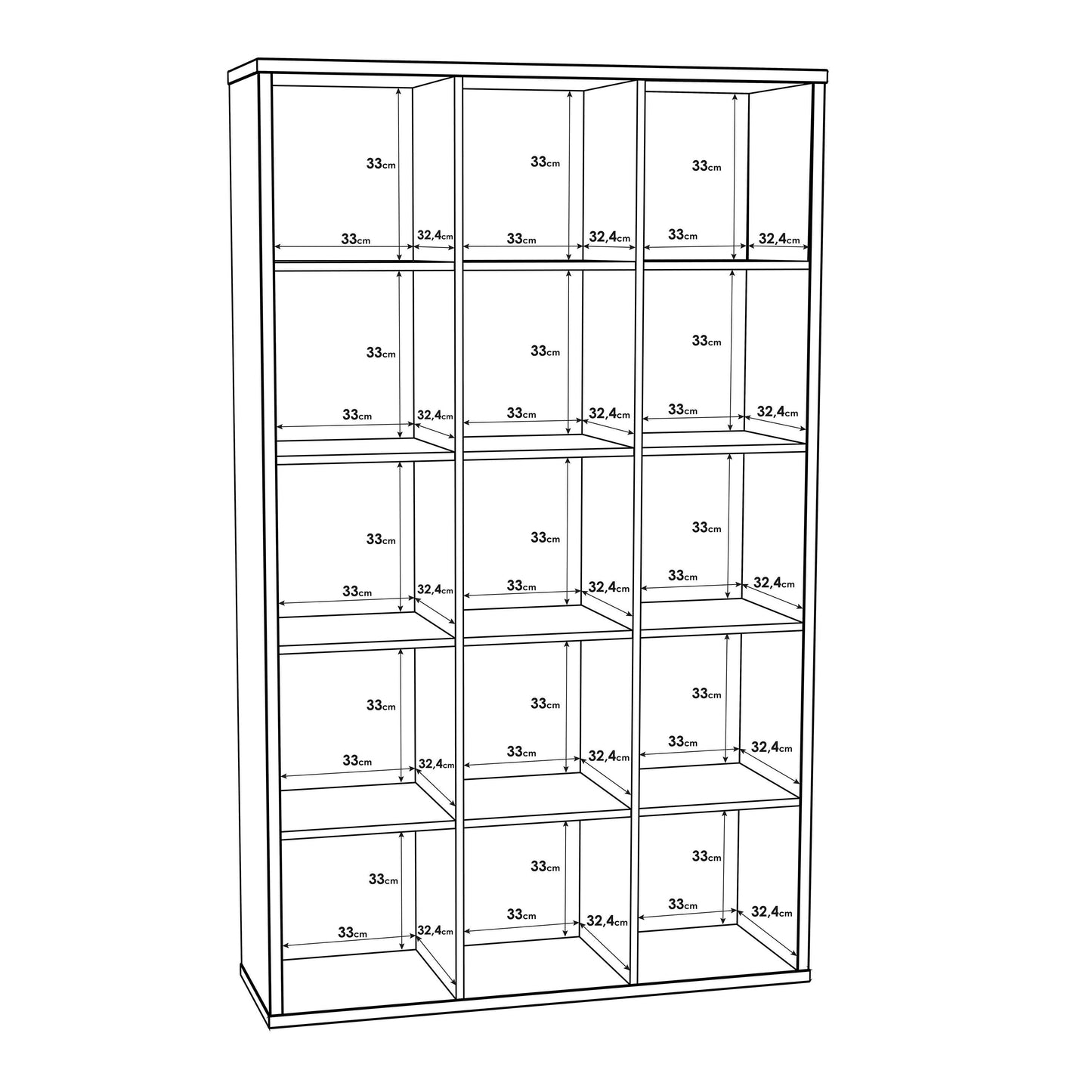 Shanghai Matt White 3x5 Storage Unit