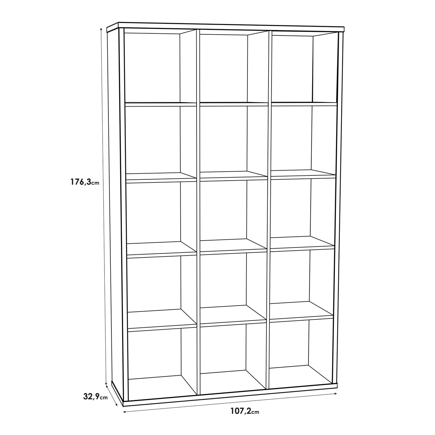 Shanghai Sand Oak Effect 3x5 Storage Unit