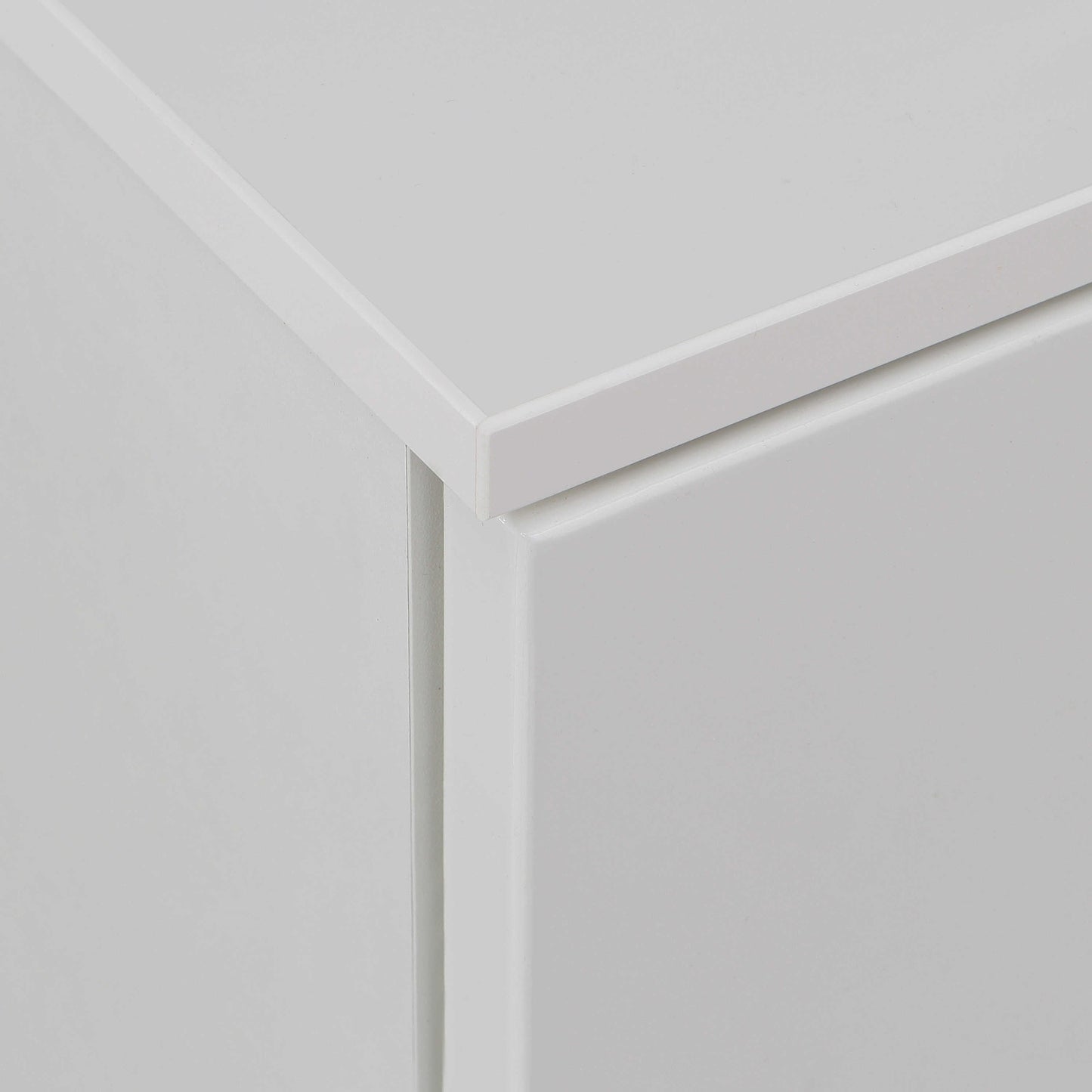 Leipzig White Gloss Bedside Table 2 Drawers