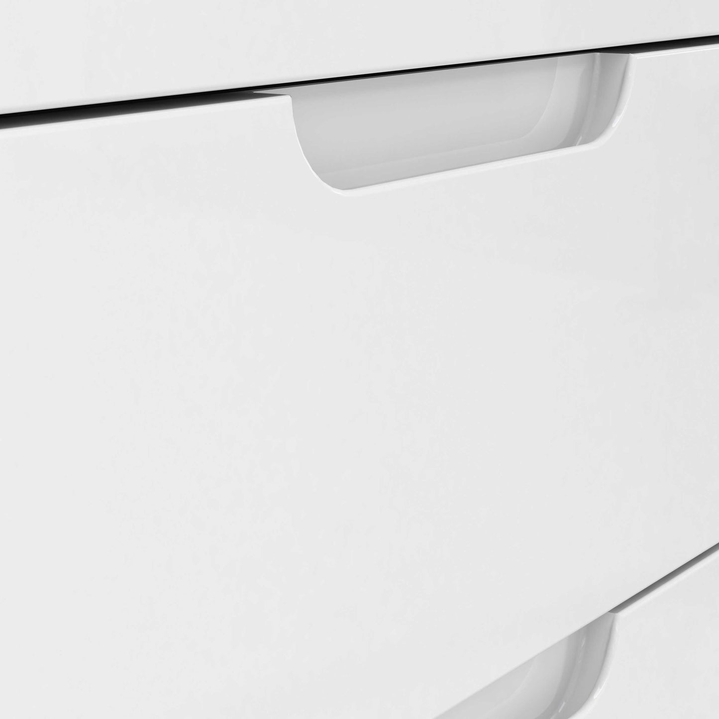 Leipzig White Gloss Chest of 4 Drawers 2 Doors