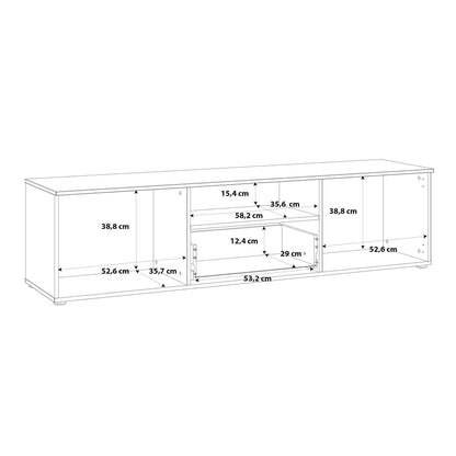 Leipzig White Gloss TV Unit 2 Doors 1 Drawer