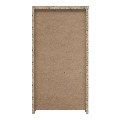 Willowmere White and Natural Artisan Wood Chest Storage Cabinet 2 Drawers 1 Door