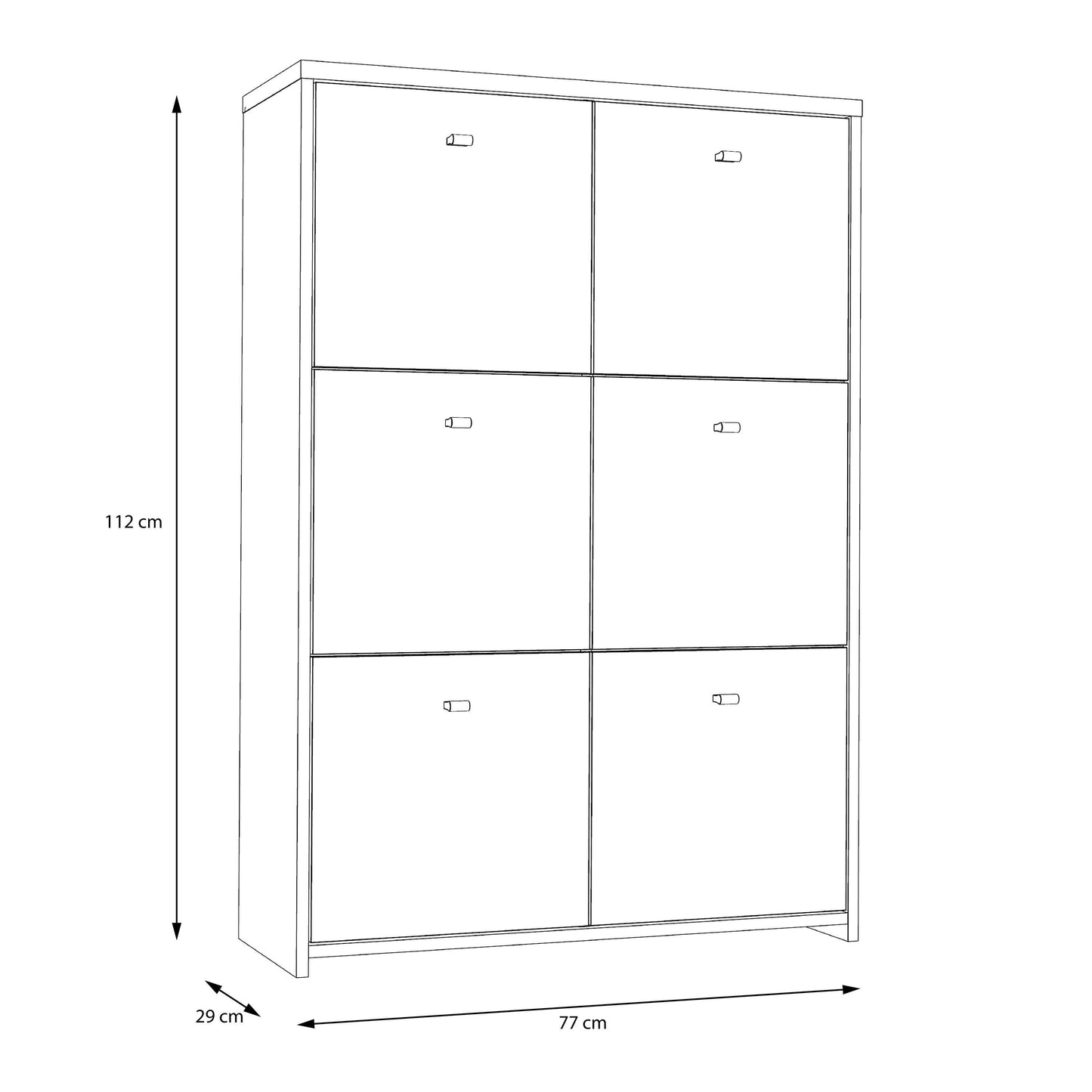 Willowmere Vintage Wood Chest Storage Cabinet 6 Doors