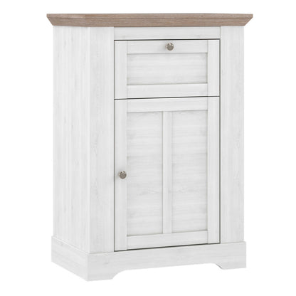 Silkeborg Cabinet Nelson and Snowy Oak Wood 1 Drawer 1 Door