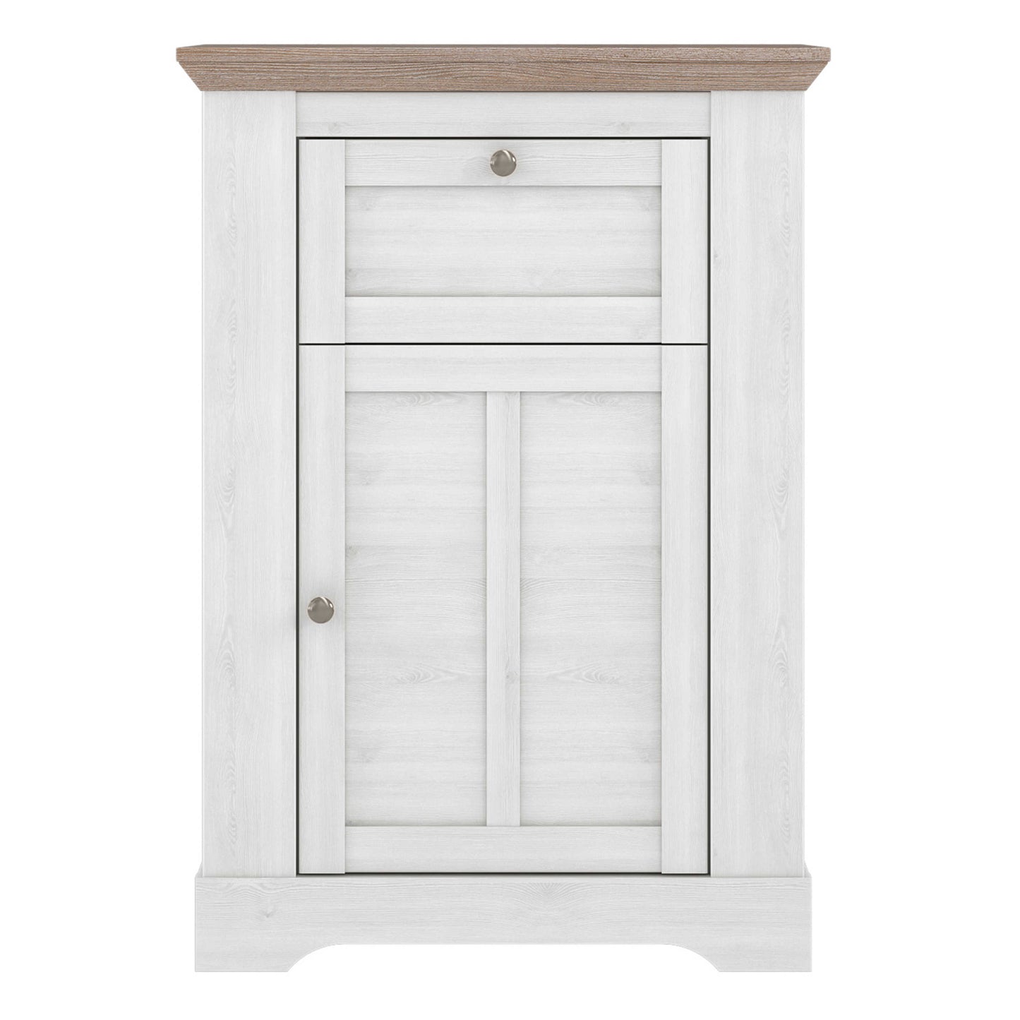 Silkeborg Cabinet Nelson and Snowy Oak Wood 1 Drawer 1 Door