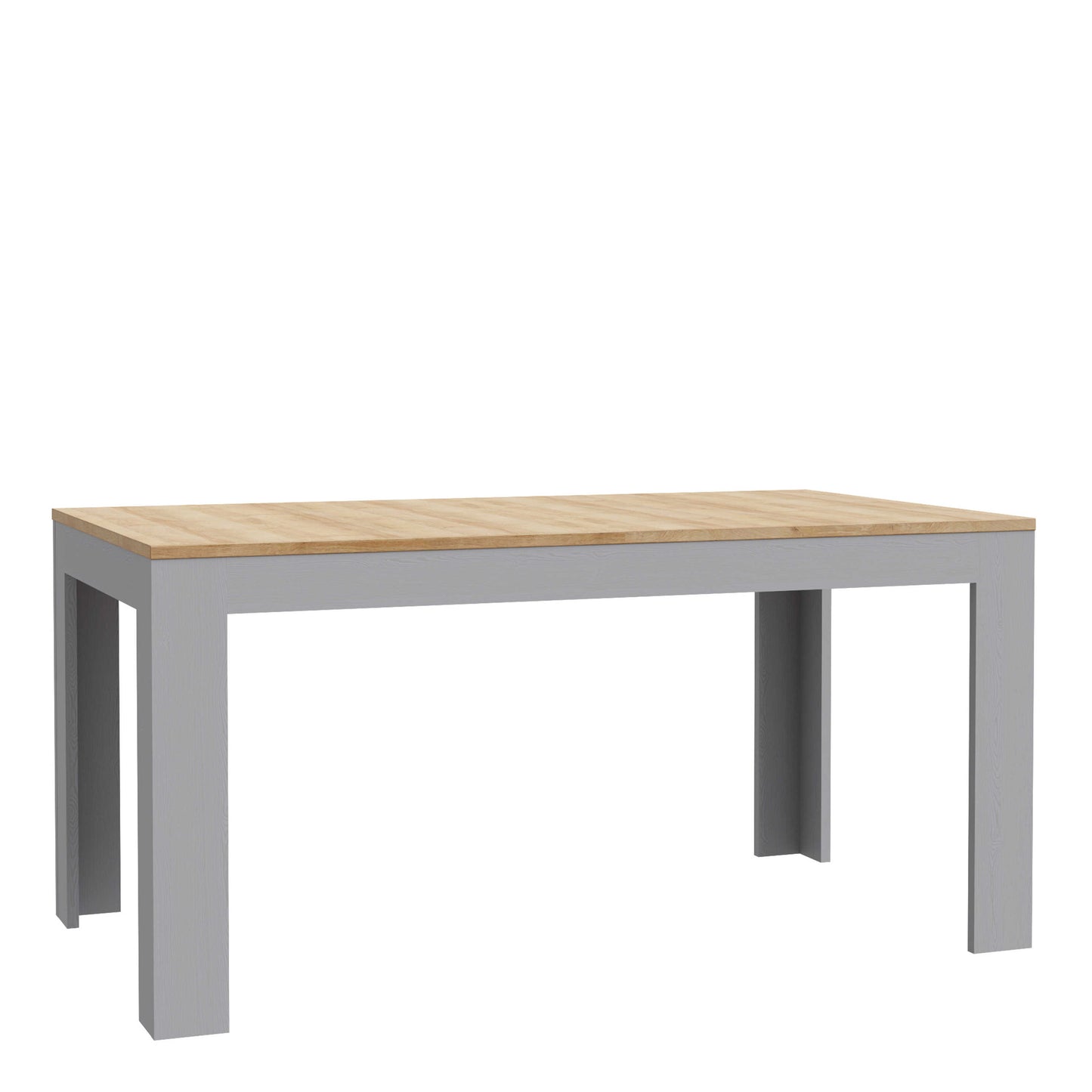 Bramblecroft Grey and Natural Oak Wood Extending Dining Table