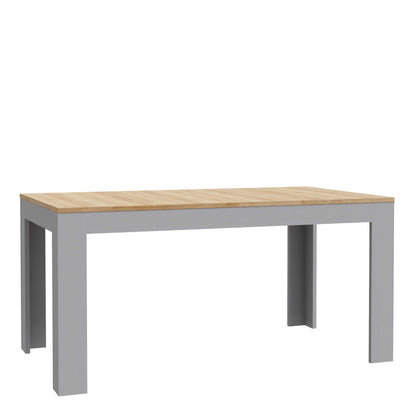 Bramblecroft Grey and Natural Oak Wood Extending Dining Table