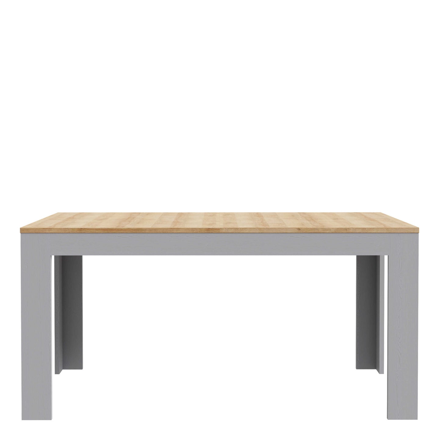 Bramblecroft Grey and Natural Oak Wood Extending Dining Table