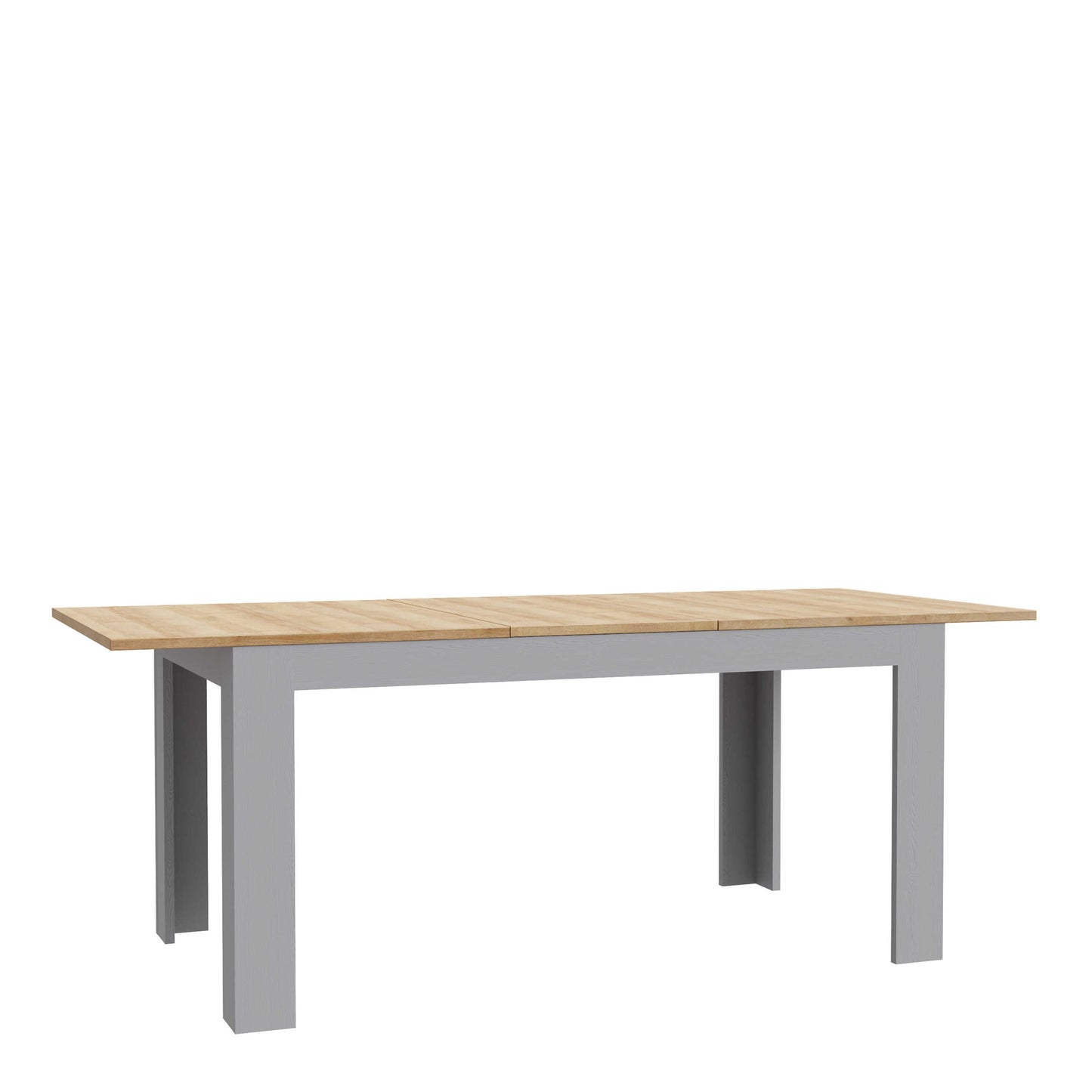 Bramblecroft Grey and Natural Oak Wood Extending Dining Table