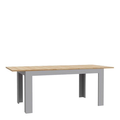 Bramblecroft Grey and Natural Oak Wood Extending Dining Table