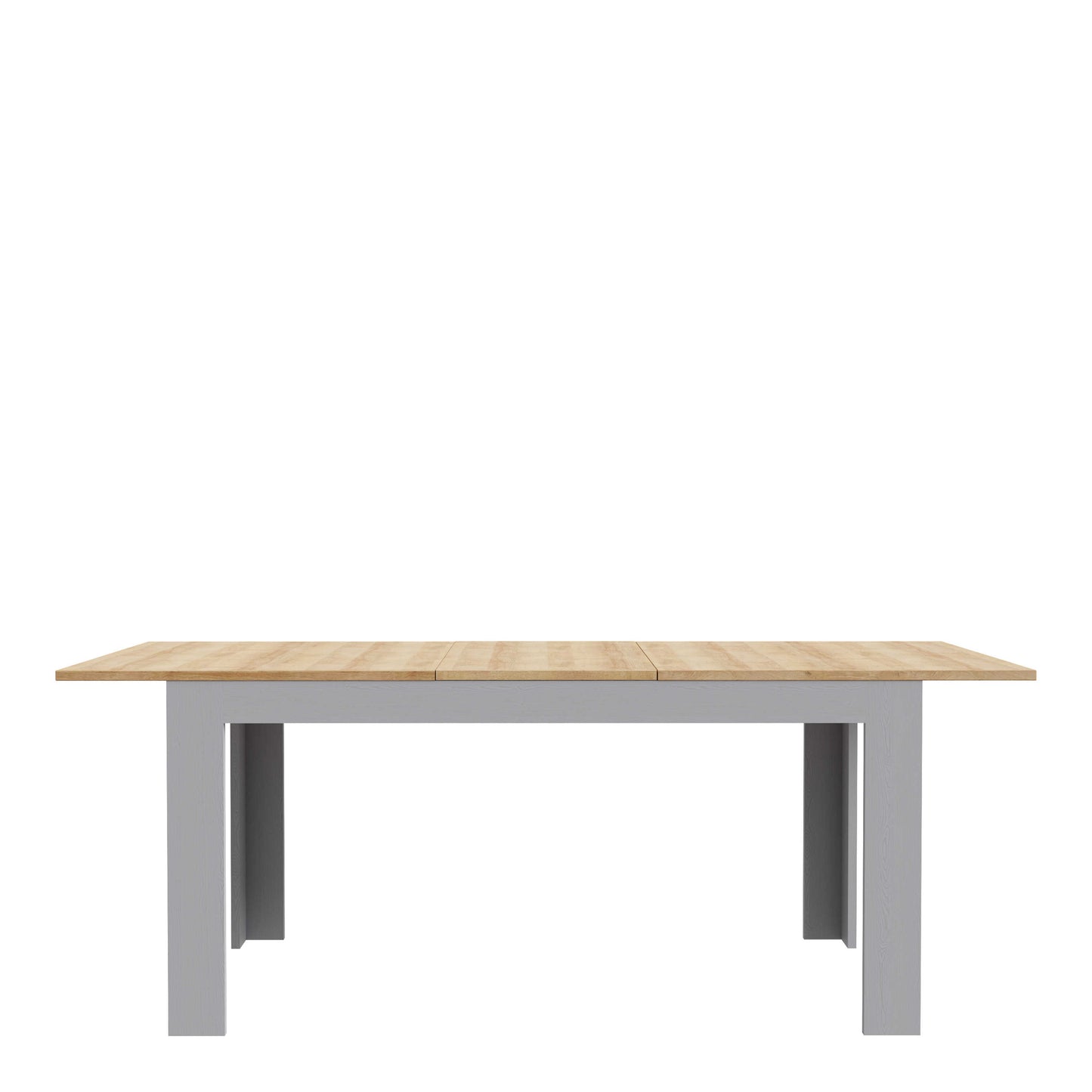 Bramblecroft Grey and Natural Oak Wood Extending Dining Table