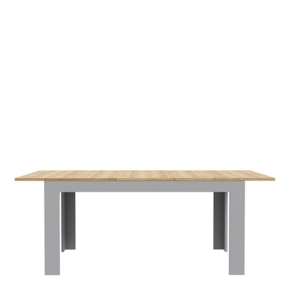 Bramblecroft Grey and Natural Oak Wood Extending Dining Table