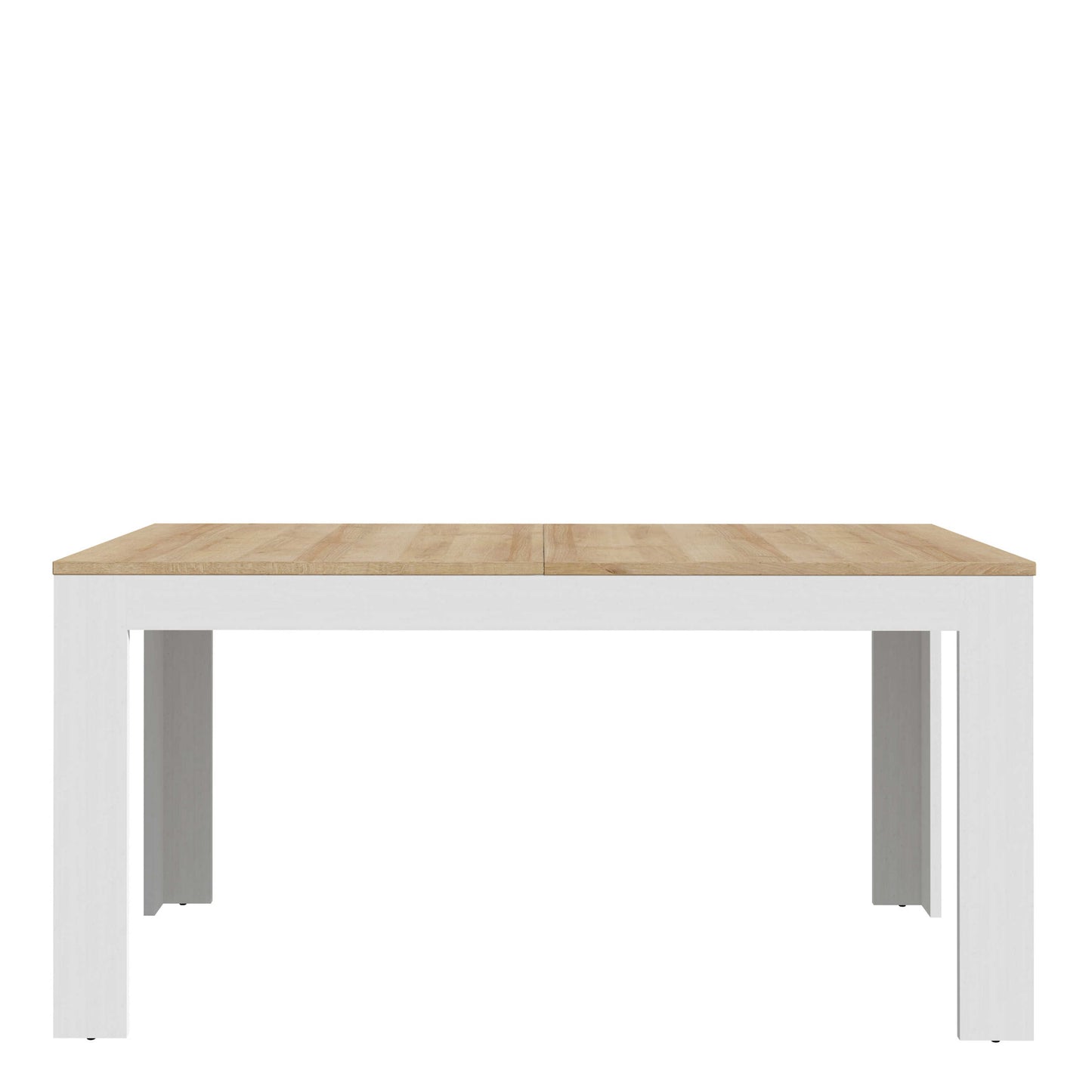 Bramblecroft White and Natural Oak Wood Extending Dining Table