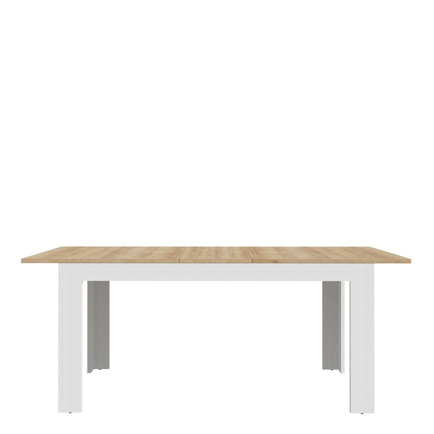 Bramblecroft White and Natural Oak Wood Extending Dining Table