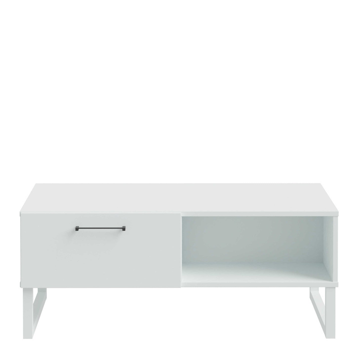 Onyx Light Grey 1 Drawer Coffee Table Open Shelf