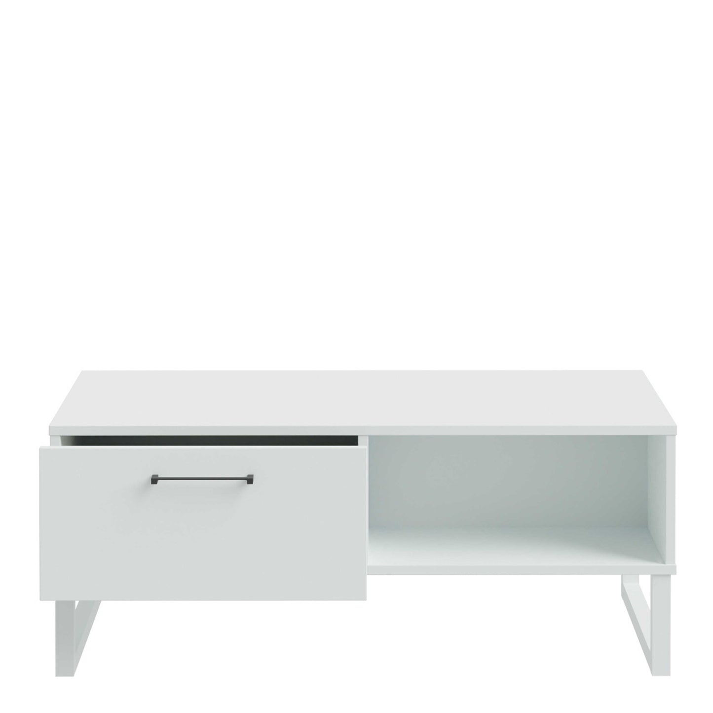 Onyx Light Grey 1 Drawer Coffee Table Open Shelf