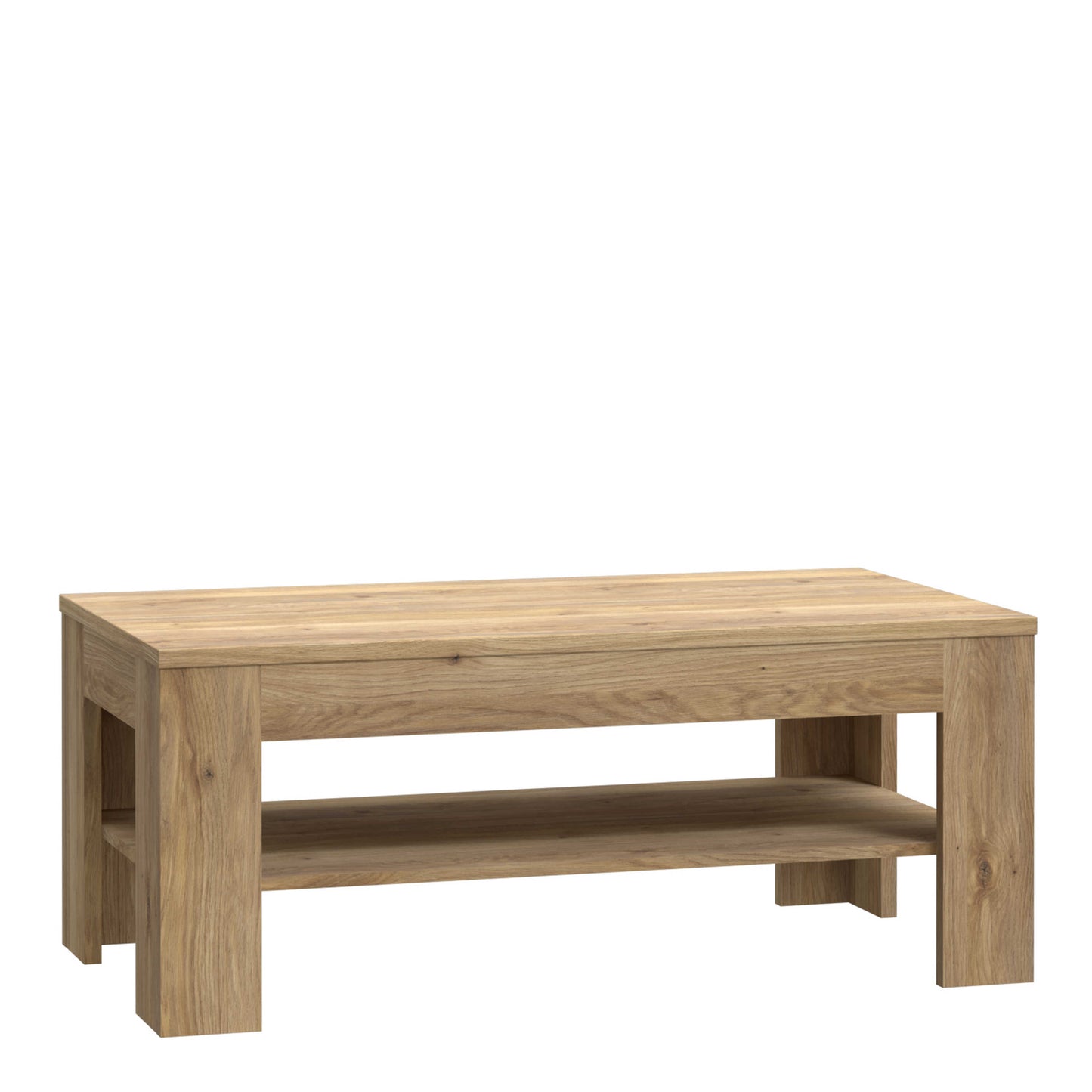 Brimble Oak Coffee Table Bottom Shelf