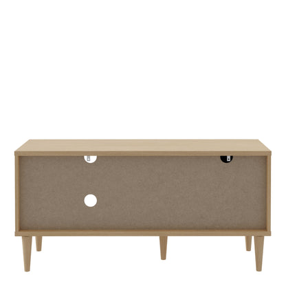 Bergen Rattan TV Unit Natural Weave Detail 1 Door 2 Shelves