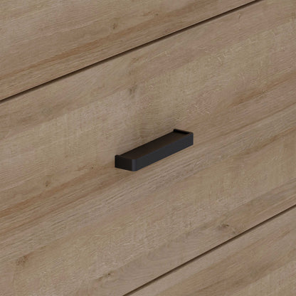 Yokohama Black and Natural Oak Wood 3 Drawer Display Chest Bar Cabinet