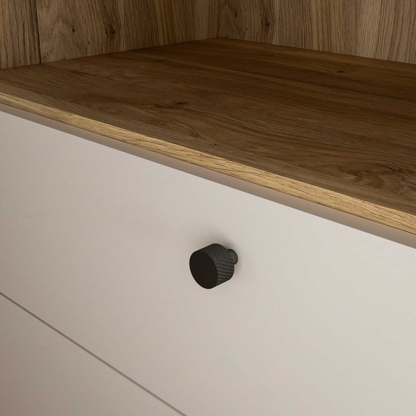 Oslo Industrial Cream and Oak TV Unit with 2 Doors 1 Drawer