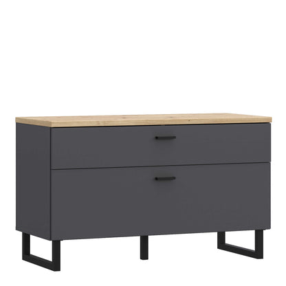 Gothenburg Grey and Oak TV Unit 1 Door 1 Drawer