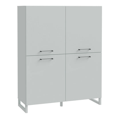 Onyx Light Grey 4 Door Storage Cabinet