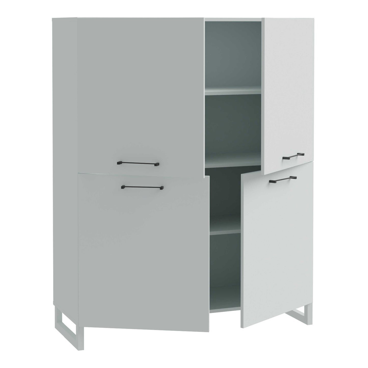 Onyx Light Grey 4 Door Storage Cabinet
