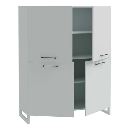 Onyx Light Grey 4 Door Storage Cabinet