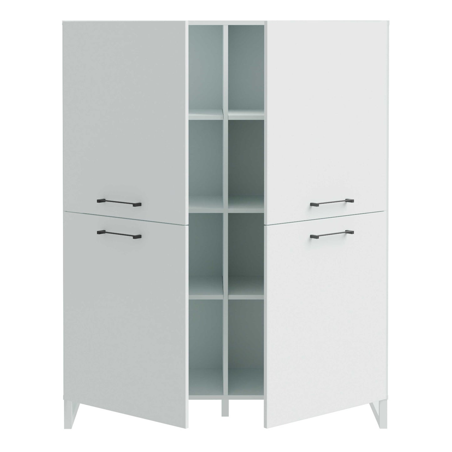 Onyx Light Grey 4 Door Storage Cabinet
