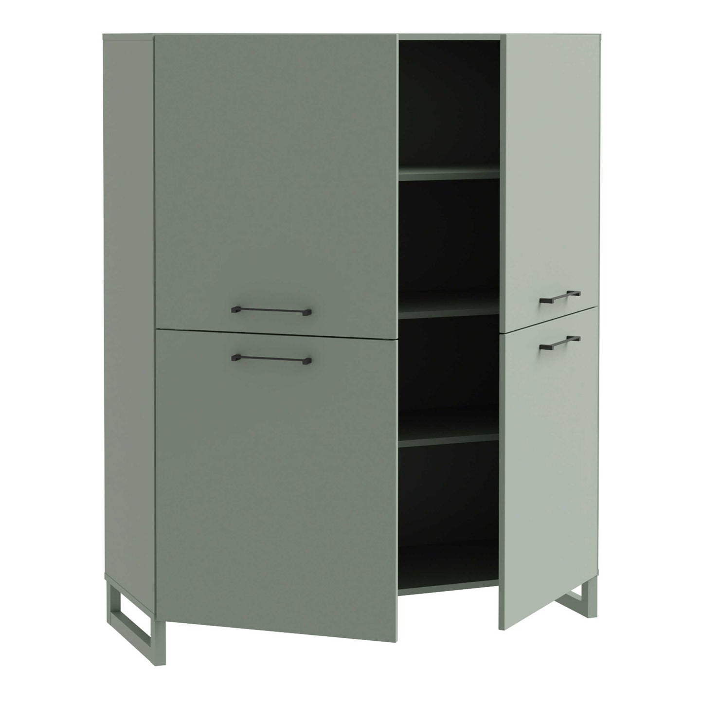 Onyx Sage Green 4 Door Storage Cabinet