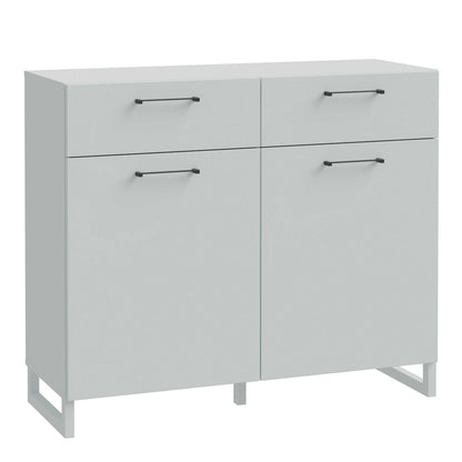 Innsbruck Light Grey Wooden 2 Door 2 Drawer Storage Chest