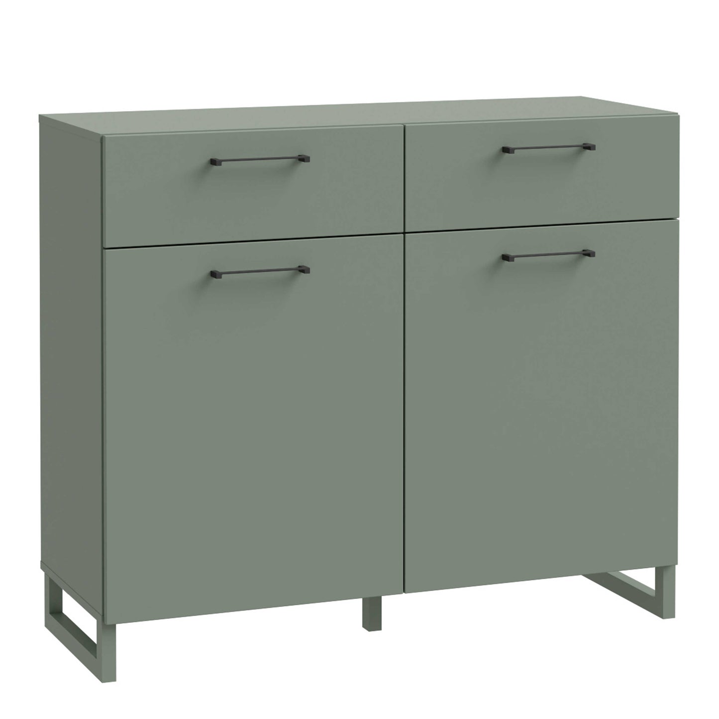 Innsbruck Sage Green Wooden 2 Door  2 Drawer Storage Chest