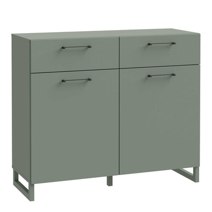 Innsbruck Sage Green Wooden 2 Door  2 Drawer Storage Chest
