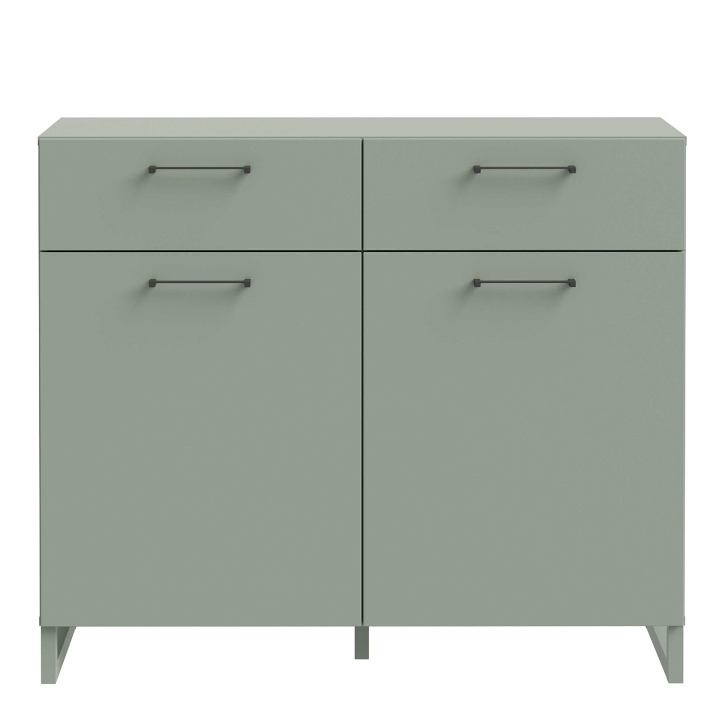 Innsbruck Sage Green Wooden 2 Door  2 Drawer Storage Chest