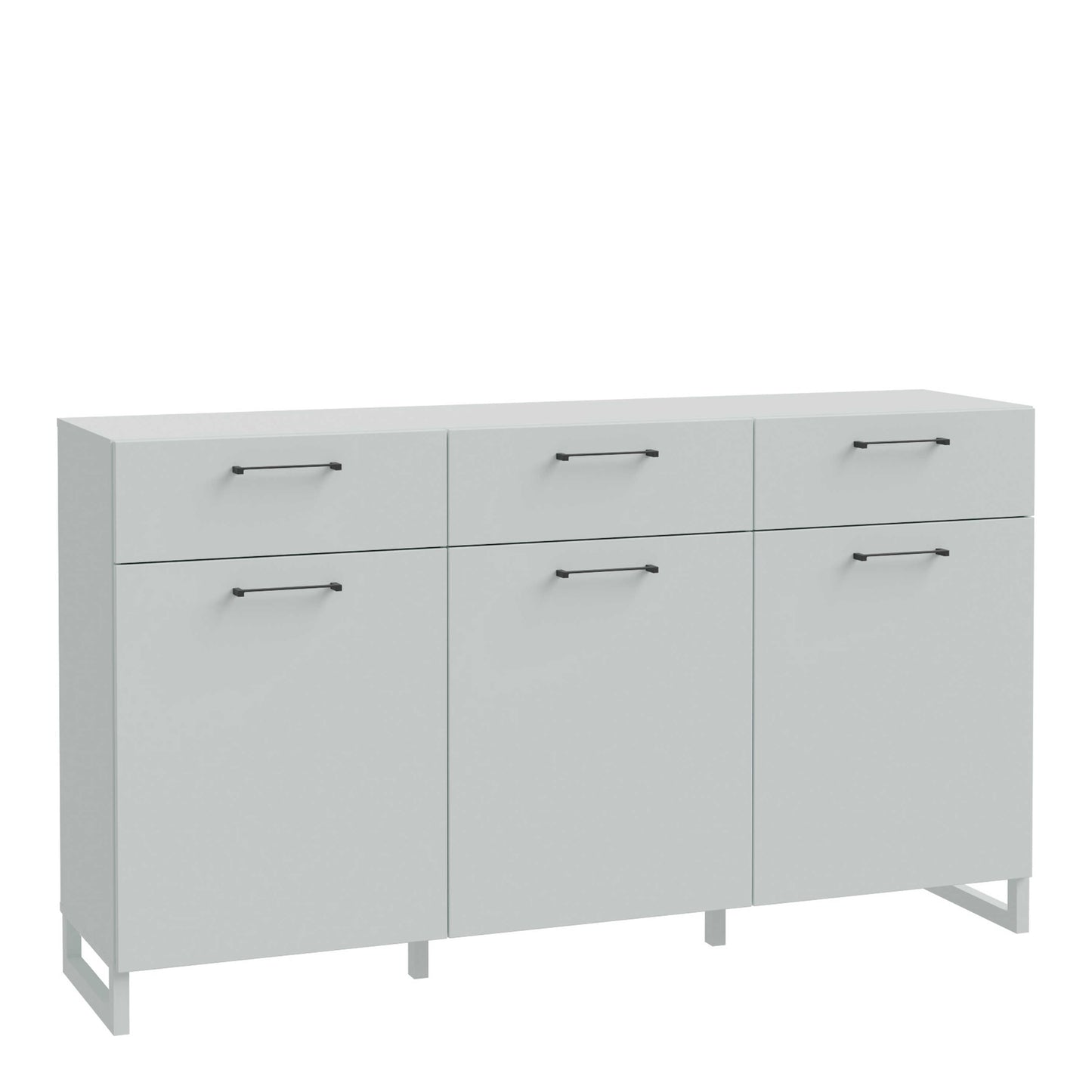 Innsbruck Light Grey Wooden 3 Door 3 Drawer Storage Chest