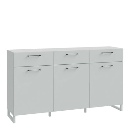 Innsbruck Light Grey Wooden 3 Door 3 Drawer Storage Chest