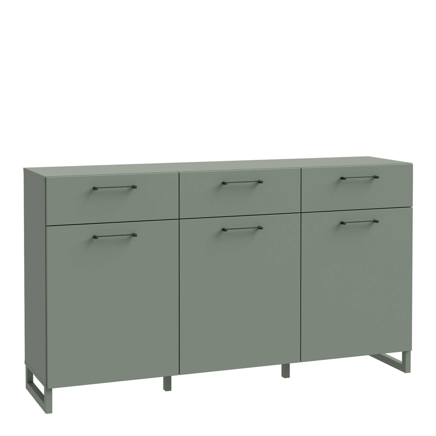 Innsbruck Sage Green Wooden 3 Door 3 Drawer Storage Chest