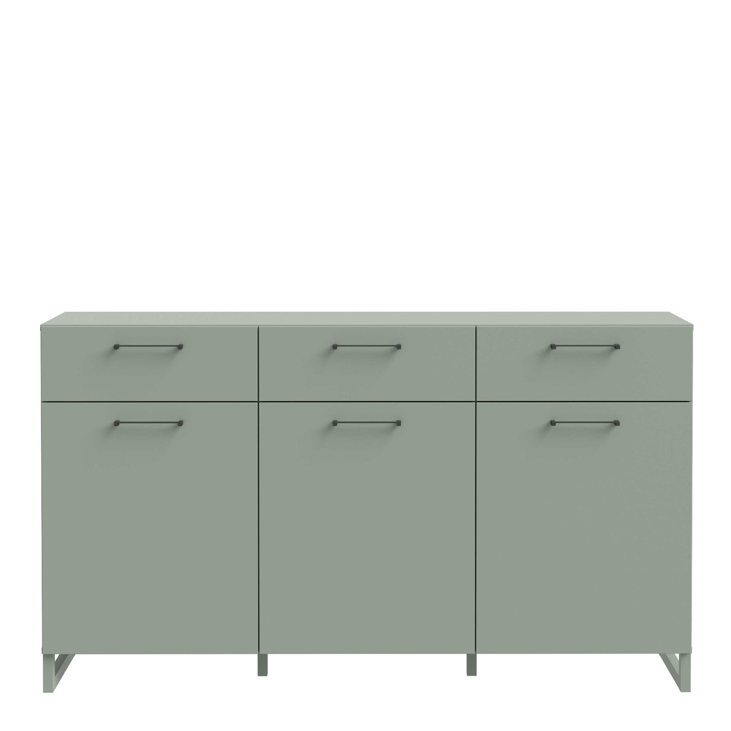 Innsbruck Sage Green Wooden 3 Door 3 Drawer Storage Chest