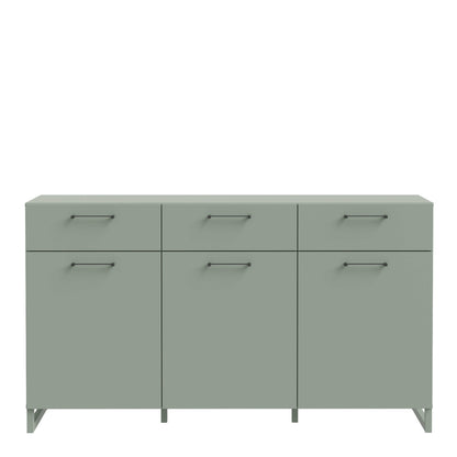 Innsbruck Sage Green Wooden 3 Door 3 Drawer Storage Chest