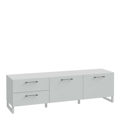 Coimbra Light Grey TV Unit 2 Doors 2 Drawers