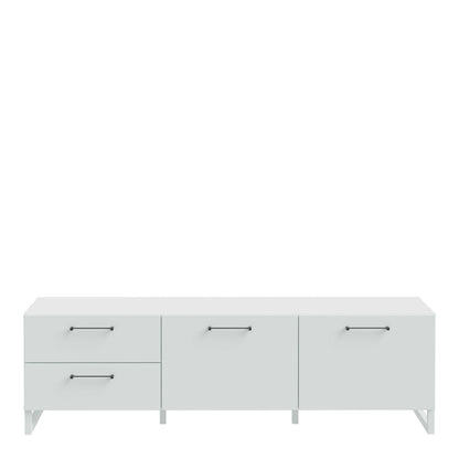 Coimbra Light Grey TV Unit 2 Doors 2 Drawers